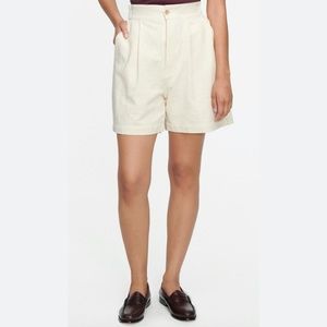 LACAUSA Trouser Shorts Size 6 NWT $132 MSRP in Cream (Offwhite) Size 6